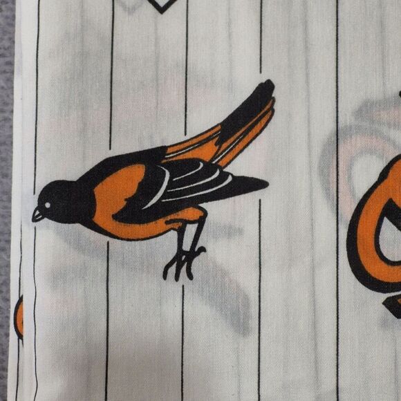 Vtg 1996 Bibb MLB Baltimore Orioles Baseball Fitted Flat Sheets Twin USA Made - Picture 3 of 7